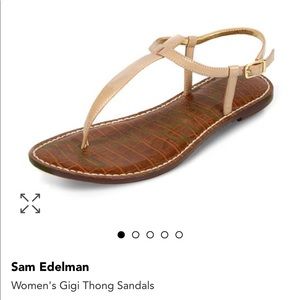 New Sam Edelman Nude Gigi Thong Sandals